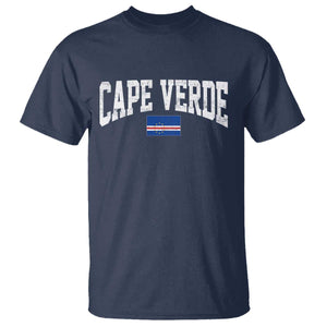 Cape Verde Sports Throwback T Shirt Cabo Verdean Pride TS11 Navy Print Your Wear