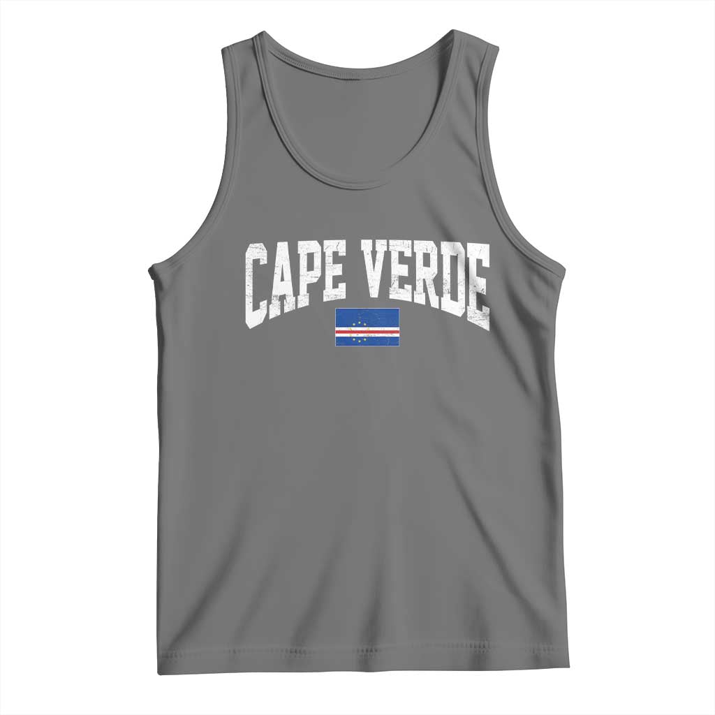 Cape Verde Sports Throwback Tank Top Cabo Verdean Pride TS11 Black Heather Print Your Wear