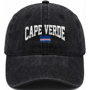 Cape Verde Sports Throwback Washed Cotton Baseball Cap Cabo Verdean Pride TS11 Print Your Wear