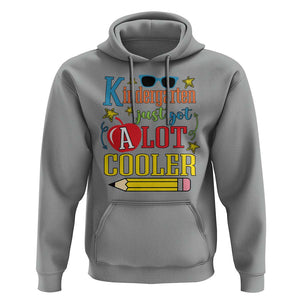 Funny Kindergarten Just Got A Lot Cooler Hoodie First Day Of School Sunglass Red Apple TS11 Sport Gray Print Your Wear