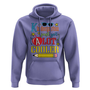 Funny Kindergarten Just Got A Lot Cooler Hoodie First Day Of School Sunglass Red Apple TS11 Violet Print Your Wear