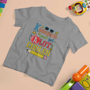 Funny Kindergarten Just Got A Lot Cooler T Shirt For Kid First Day Of School Sunglass Red Apple TS11 Sport Gray Print Your Wear