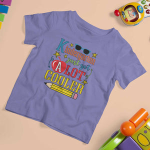 Funny Kindergarten Just Got A Lot Cooler T Shirt For Kid First Day Of School Sunglass Red Apple TS11 Violet Print Your Wear