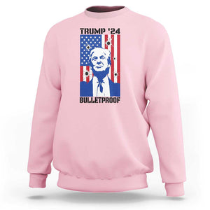 Trump' 24 Sweatshirt Bulletproof American Flag 45 47 TS11 Light Pink Print Your Wear