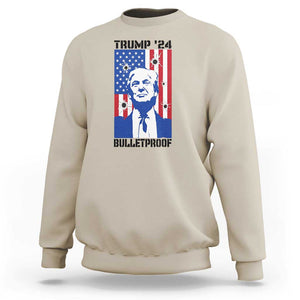 Trump' 24 Sweatshirt Bulletproof American Flag 45 47 TS11 Sand Print Your Wear