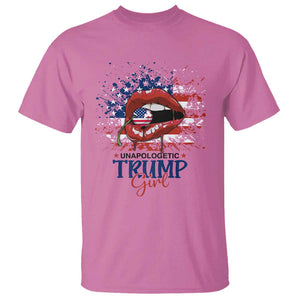 Unapologetic Trump Girl T Shirt Red Lips Cherry American Flag TS11 Azalea Print Your Wear