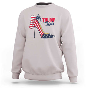 Trump Girl Sweatshirt High Heel Stilettos American Flag TS11 Ice Gray Print Your Wear