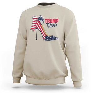 Trump Girl Sweatshirt High Heel Stilettos American Flag TS11 Sand Print Your Wear