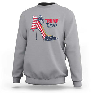 Trump Girl Sweatshirt High Heel Stilettos American Flag TS11 Sport Gray Print Your Wear