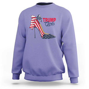 Trump Girl Sweatshirt High Heel Stilettos American Flag TS11 Violet Print Your Wear