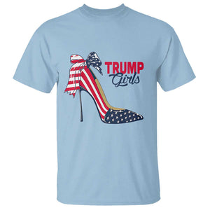 Trump Girl T Shirt High Heel Stilettos American Flag TS11 Light Blue Print Your Wear