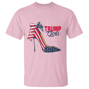 Trump Girl T Shirt High Heel Stilettos American Flag TS11 Light Pink Print Your Wear