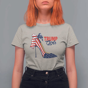 Trump Girl T Shirt For Women High Heel Stilettos American Flag TS11 Sand Print Your Wear