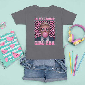 In My Trump Girl Era T Shirt For Kid Retro Groove Pink Bubble Gum Glasses TS11 Charcoal Print Your Wear