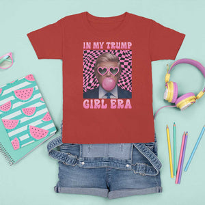 In My Trump Girl Era T Shirt For Kid Retro Groove Pink Bubble Gum Glasses TS11 Red Print Your Wear