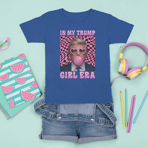 In My Trump Girl Era T Shirt For Kid Retro Groove Pink Bubble Gum Glasses TS11 Royal Blue Print Your Wear