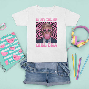 In My Trump Girl Era T Shirt For Kid Retro Groove Pink Bubble Gum Glasses TS11 White Print Your Wear