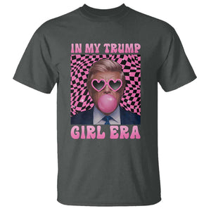 In My Trump Girl Era T Shirt Retro Groove Pink Bubble Gum Glasses TS11 Dark Heather Print Your Wear