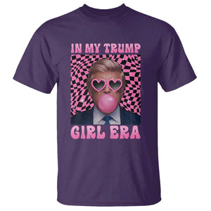 In My Trump Girl Era T Shirt Retro Groove Pink Bubble Gum Glasses TS11 Purple Print Your Wear