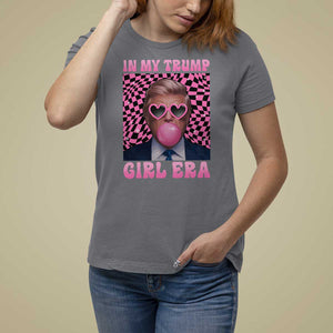 In My Trump Girl Era T Shirt For Women Retro Groove Pink Bubble Gum Glasses TS11 Charcoal Print Your Wear