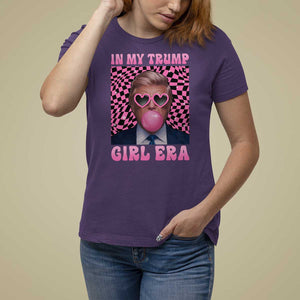 In My Trump Girl Era T Shirt For Women Retro Groove Pink Bubble Gum Glasses TS11 Purple Print Your Wear