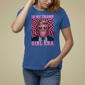 In My Trump Girl Era T Shirt For Women Retro Groove Pink Bubble Gum Glasses TS11 Royal Blue Print Your Wear