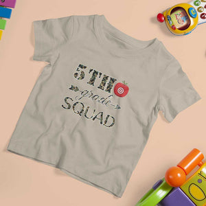 Funny Back To School Hunting T Shirt For Kid 5TH Grade Squad Camo Flag Apple Arrow TS11 Sand Print Your Wear