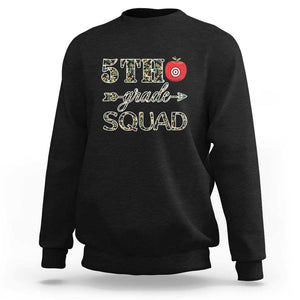 Funny Back To School Hunting Sweatshirt 5TH Grade Squad Camo Flag Apple Arrow TS11 Black Print Your Wear