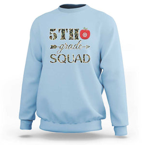 Funny Back To School Hunting Sweatshirt 5TH Grade Squad Camo Flag Apple Arrow TS11 Light Blue Print Your Wear