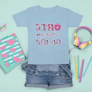 Funny Back To School Hunting T Shirt For Kid 5TH Grade Squad Pink Camo Flag Apple Arrow TS11 Light Blue Print Your Wear