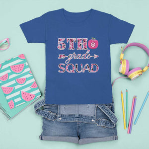 Funny Back To School Hunting T Shirt For Kid 5TH Grade Squad Pink Camo Flag Apple Arrow TS11 Royal Blue Print Your Wear