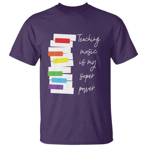 Music Teacher T Shirt Teaching Music Is My Superpower TS11 Purple Print Your Wear