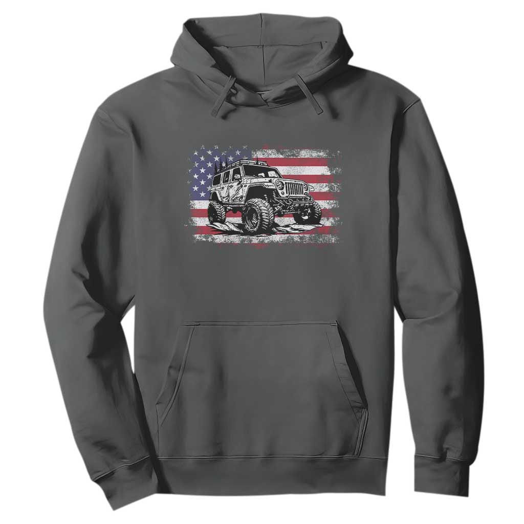 American Flag UTV Side By Side SXS Off Road Car Hoodie TS11 Dark Heather Print Your Wear