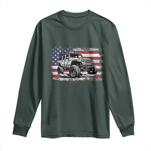 American Flag UTV Side By Side SXS Off Road Car Long Sleeve Shirt TS11 Dark Forest Green Print Your Wear