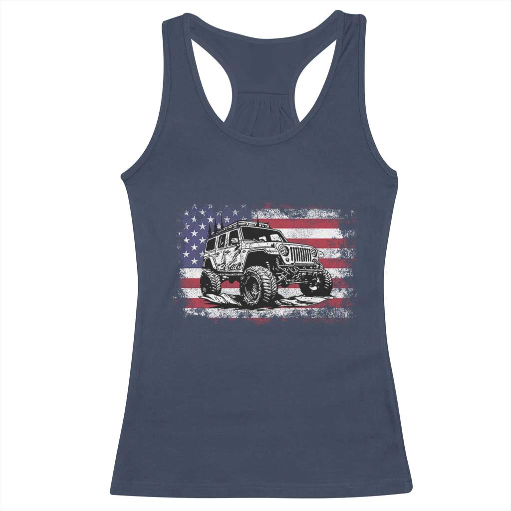 American Flag UTV Side By Side SXS Off Road Car Racerback Tank Top TS11 Navy Print Your Wear