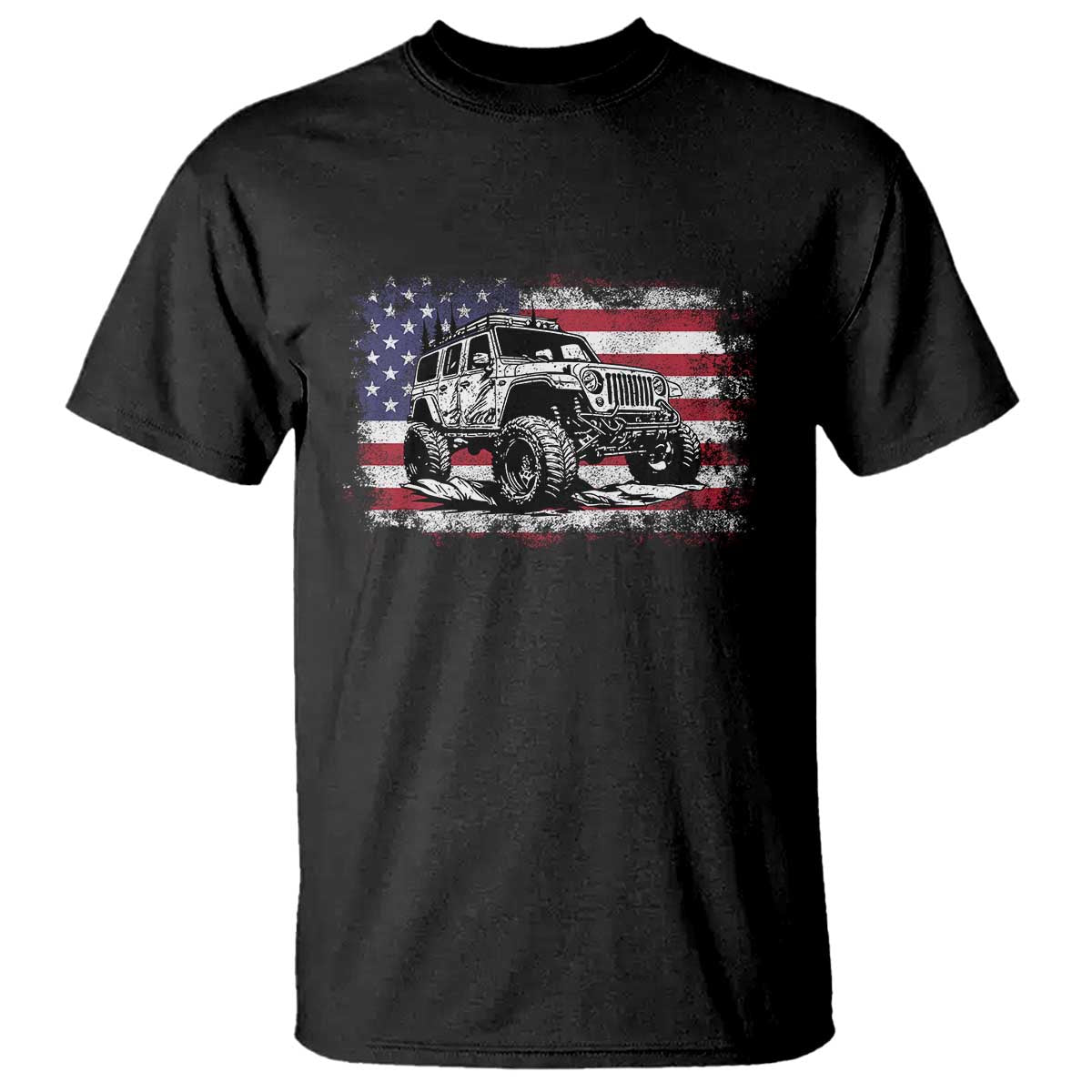American Flag UTV Side By Side SXS Off Road Car T Shirt TS11 Black Print Your Wear