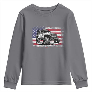 American Flag UTV Side By Side SXS Off Road Car Youth Sweatshirt TS11 Charcoal Print Your Wear
