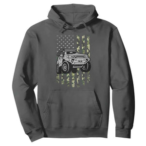 Camouflage American Flag UTV Side By Side SXS Off Road Car Hoodie TS11 Dark Heather Print Your Wear
