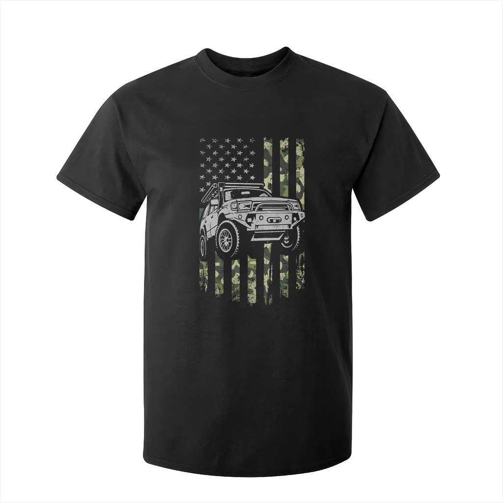 Camouflage American Flag UTV Side By Side SXS Off Road Car T Shirt For Kid TS11 Black Print Your Wear