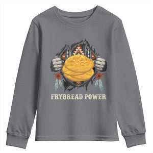 Frybread Power Youth Sweatshirt Native American Indian Food TS11 Charcoal Print Your Wear