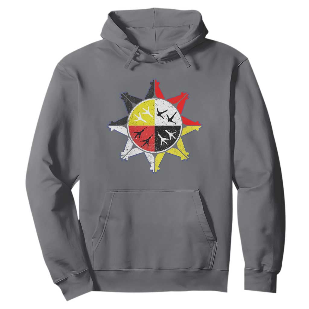Oglala Lakota Nation Medicine Wheel Native American Hoodie TS11 Charcoal Print Your Wear