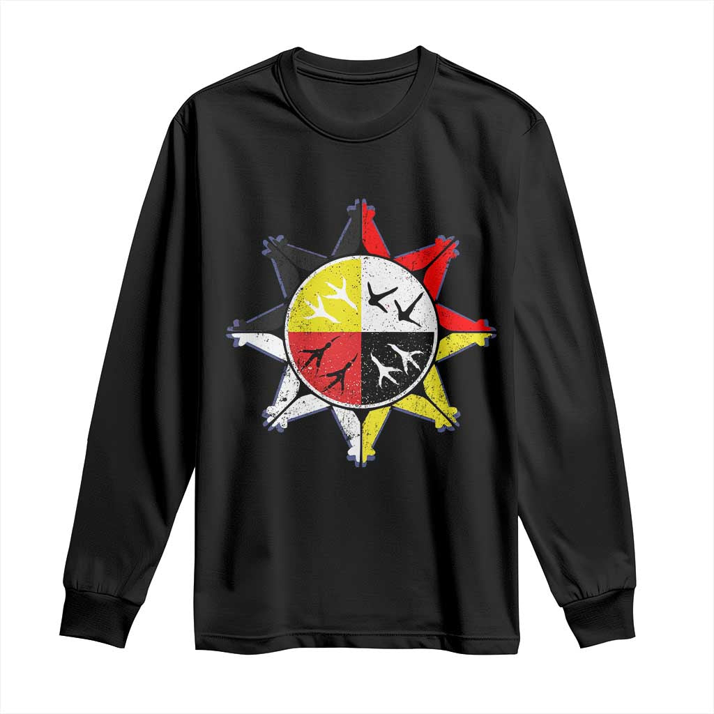 Oglala Lakota Nation Medicine Wheel Native American Long Sleeve Shirt TS11 Black Print Your Wear
