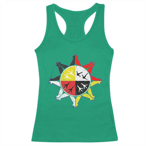 Oglala Lakota Nation Medicine Wheel Native American Racerback Tank Top TS11 Irish Green Print Your Wear