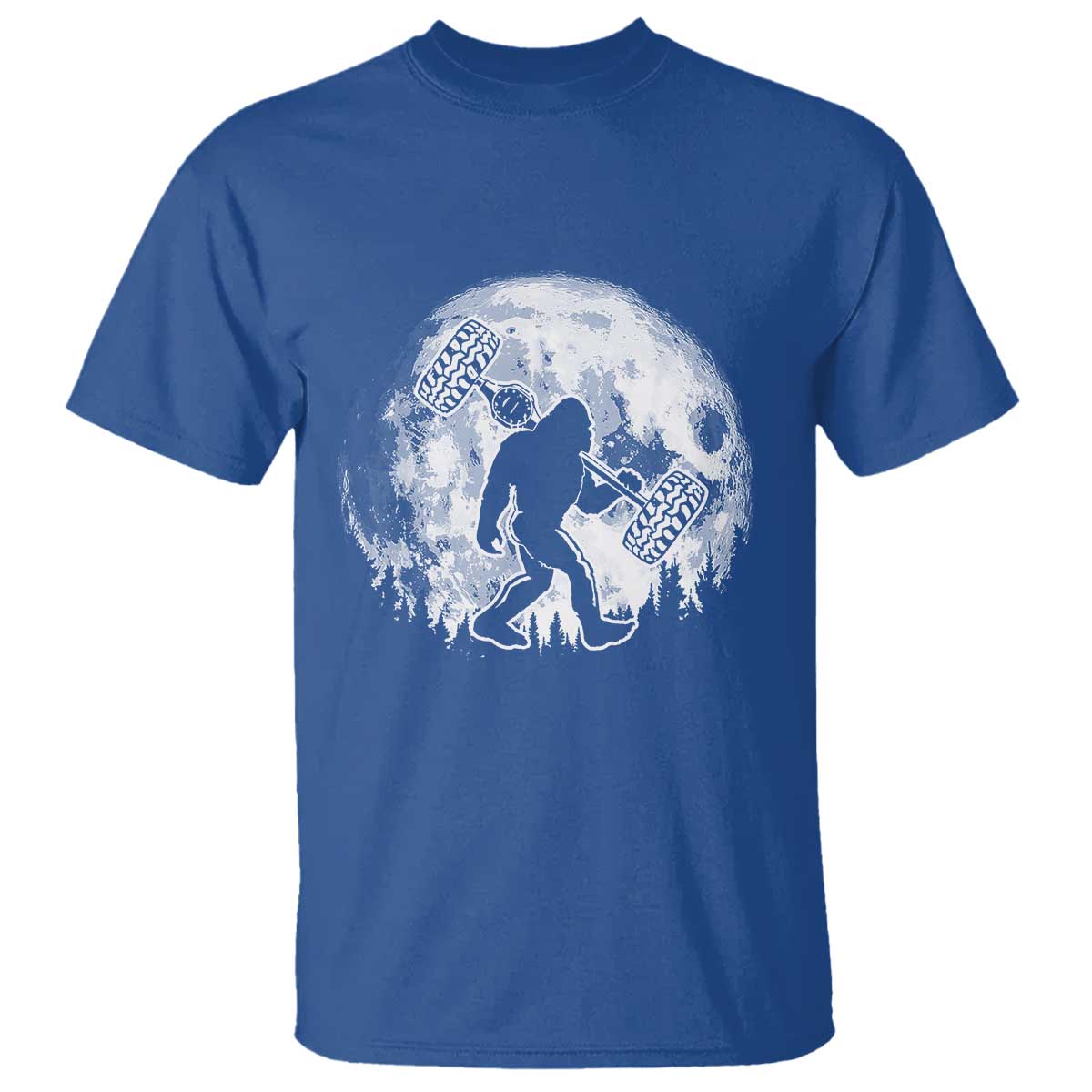 Funny Bigfoot Offroad Car Night Stroll Adventure T Shirt TS11 Royal Blue Print Your Wear