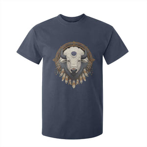 Native American White Buffalo And Eagle Feathers T Shirt For Kid TS11 Navy Print Your Wear