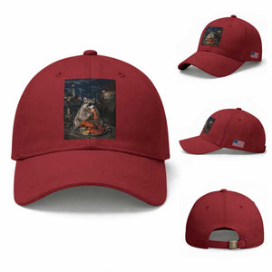 Funny Raccoon Eating Maine Lobster Meme New England Baseball Cap