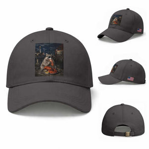 Funny Raccoon Eating Maine Lobster Meme New England Baseball Cap