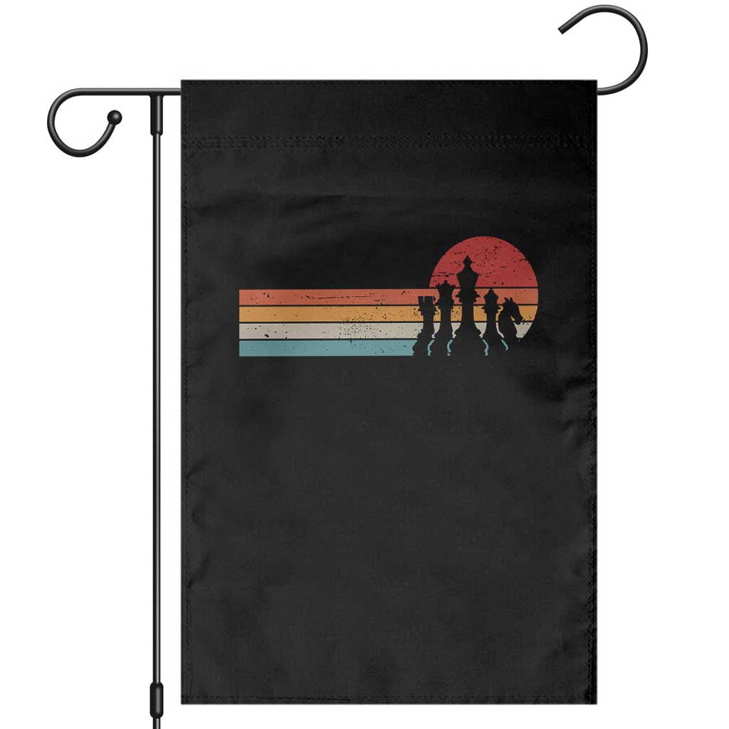 Retro Chess Player Garden Flag Funny Board Game Themed