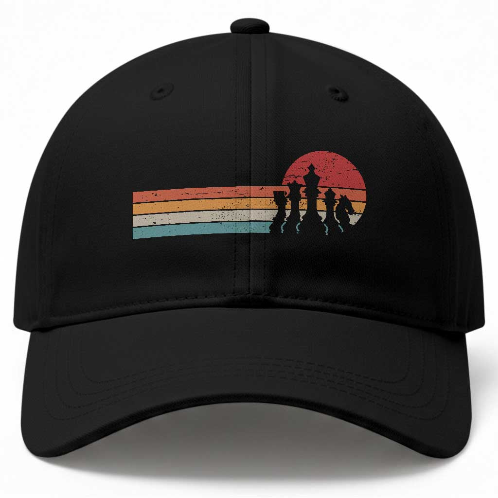 Retro Chess Player Baseball Cap Funny Board Game Themed