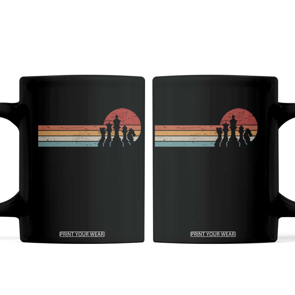 Retro Chess Player Coffee Mug Funny Board Game Themed